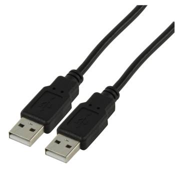 Kabel USB-A wt/wt USB-A 0,5m czarny