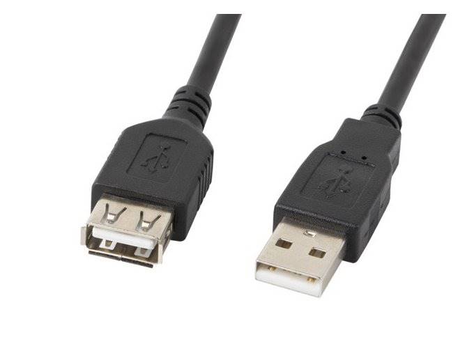Kabel USB-A wt/gn USB-A 0,7m przedłużacz