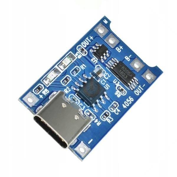 Moduł ładowania ogniw 18650 USB-C TP4056 5V 1A