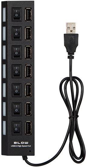 HUB USB-A 7 portowy aktywny bez zasilacza