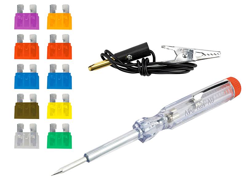 Bezpiecznik samochodowy MIDI zestaw 10szt. próbnik