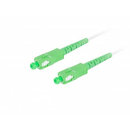 Patchcord światłowodowy SC/APC-SC/APC, 20m Biały