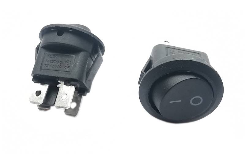 Przełącznik okrągły fi=20 ON-ON 4pin czarny