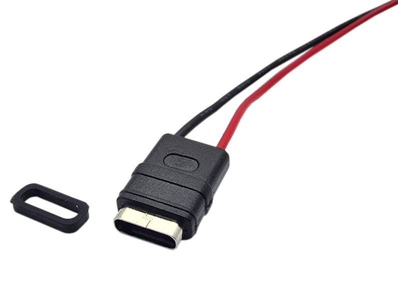USB-C gniazdo 2 przewody do obudowy 