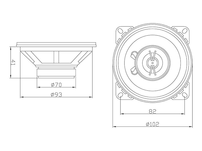 100mm Głośniki samochodowe  WH-1416 100W