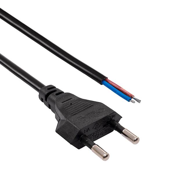 Kabel zasilający 1,5m 2x 0,5 mm2 miedziany 