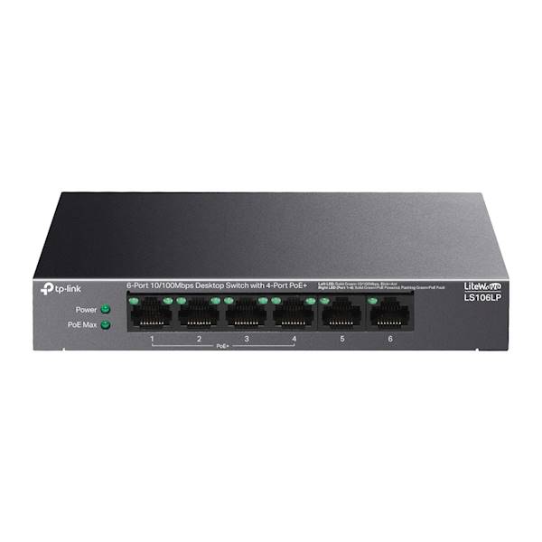 Switch PoE TP-Link LS106LP 6 portów tym 4 PoE+