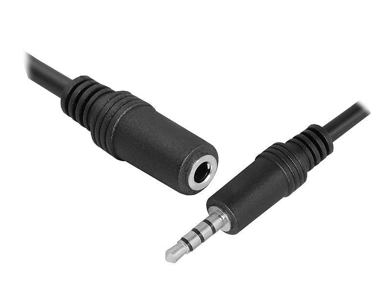 Kabel Jack3,5 4-polowy wt/gn 1m