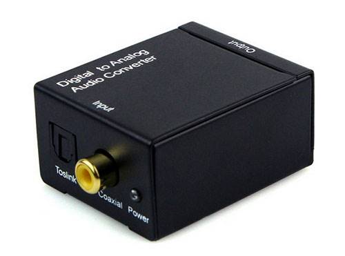 Konwerter optyczny Toslink Coaxial na 2xRCA cinch