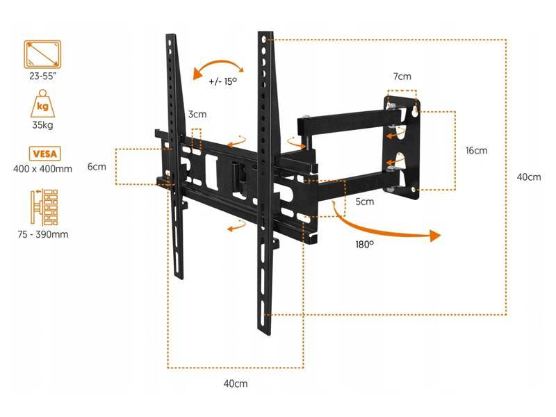 Uchwyt TV 23-65"  LCD94