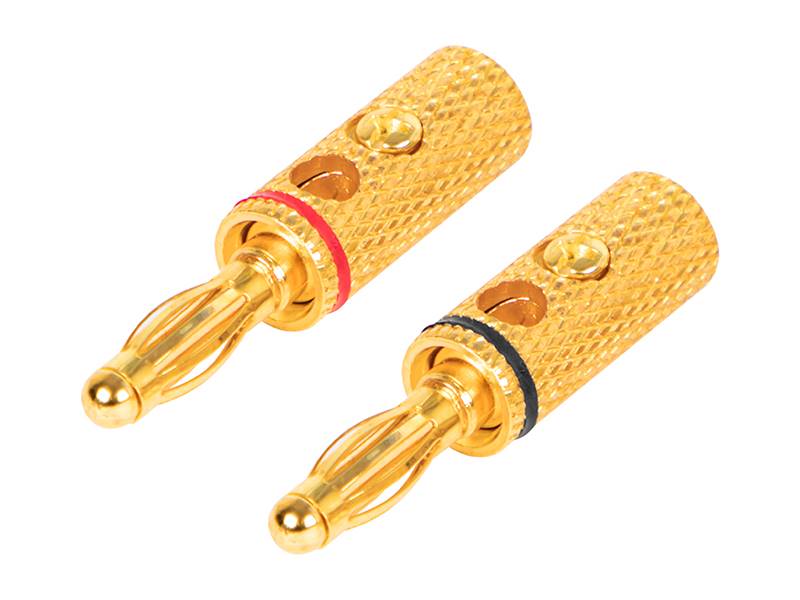 Banan; wtyk głośnikowy czrny lyb czerwony pasek