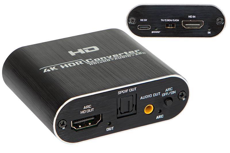 Konwerter TOSLINK HDMI do HDMI+audio z zasilaczem