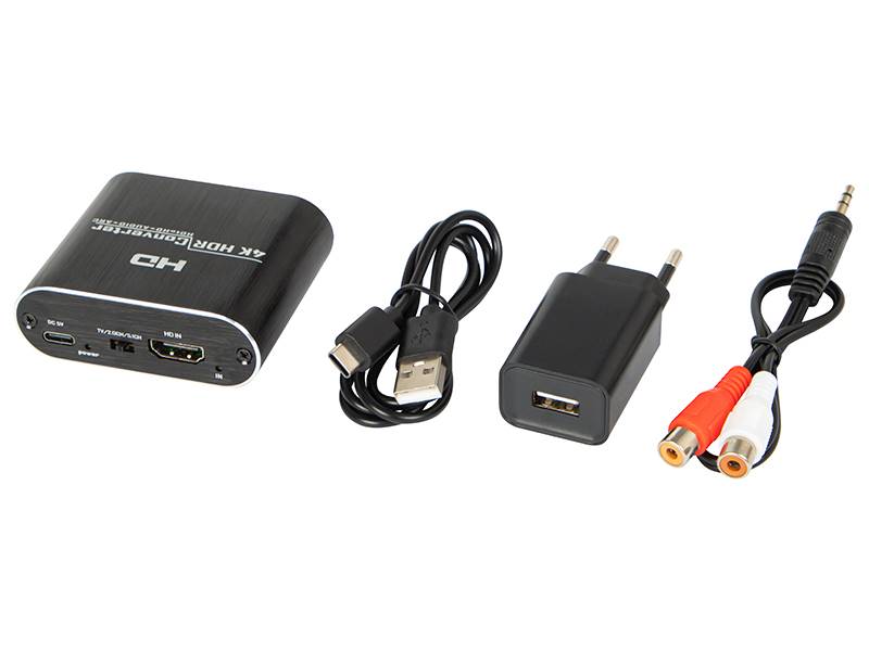 Konwerter TOSLINK HDMI do HDMI+audio z zasilaczem