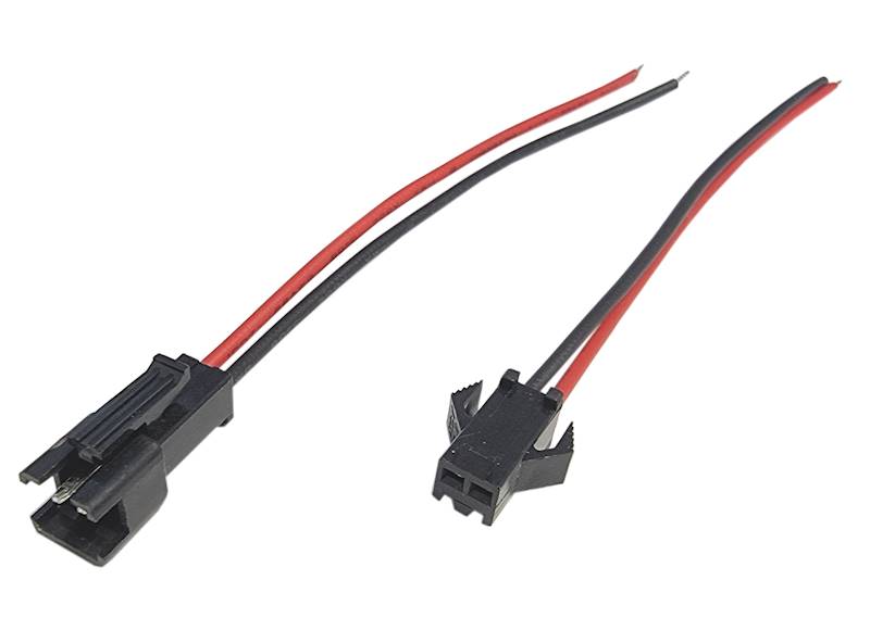 JST-2,5 2PIN wtyk+gniazdo z przewodami 20cm 