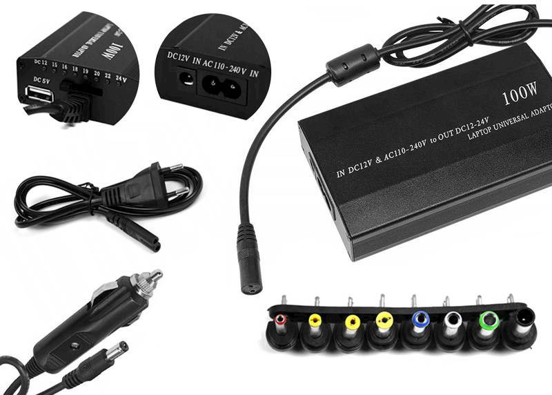 Zasilacz uniwersalny do laptopa 100W 12Vdc/230Vac
