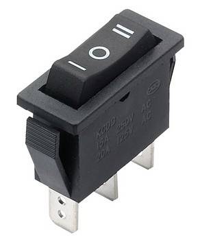 Przełącznik KCD3 ON-OFF-ON 3pin czarny