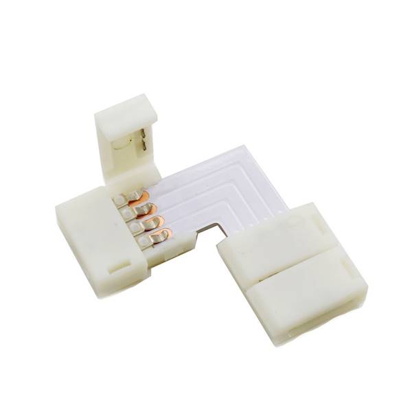 Złącze do taśm RGB 10mm L kątowe narożne klipsy