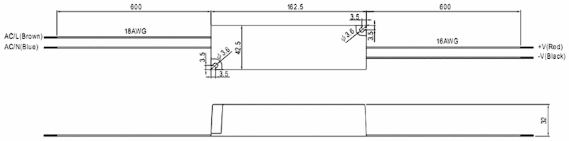 LPV-60-12 Zasilacz LED 12Vdc 5A IP67 MEAN WELL