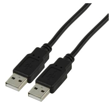 Kabel USB-A wt/wt USB-A 1m czarny 