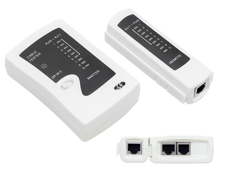 Tester okablowania LAN  RJ-45,  RJ11 