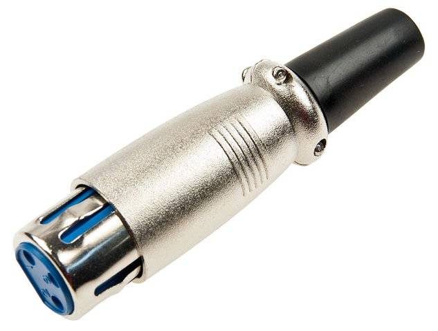XLR-3G Gniazdo mikrofonowe XLR na przewód metal