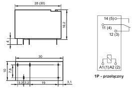 Przekaźnik 18Vdc RM96P-18-W 8A SPDT