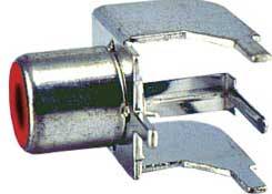 RCA Gniazdo CINCH do druku, kątowe, czarne CC203B