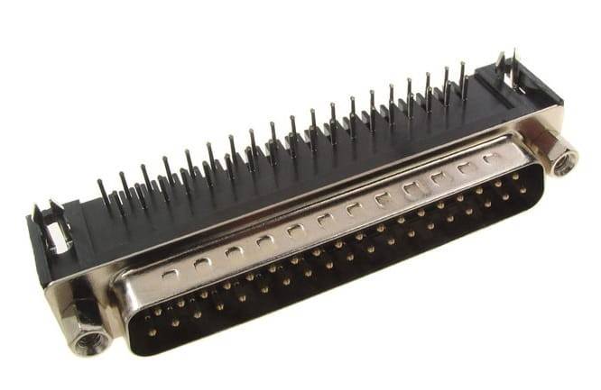 D-SUB 37pin Złącze męskie lutowane kątowe