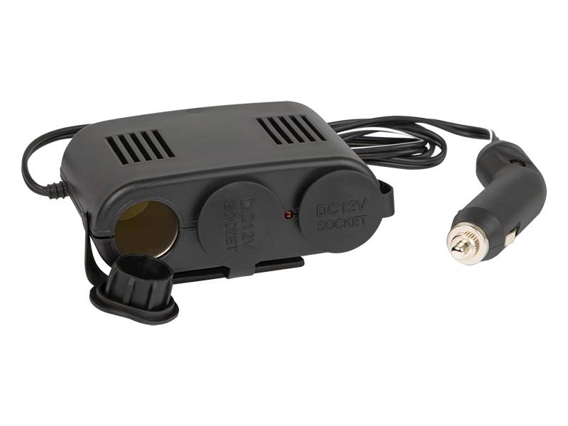 Rozgałęźnik gniazda zapalniczki x3 z kablem 