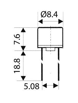 Bezpiecznik kubkowy zwłoczny 0,125A 250V 125mA