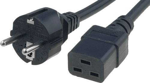Kabel zasilający IEC C19 2m 16A do serwerów 