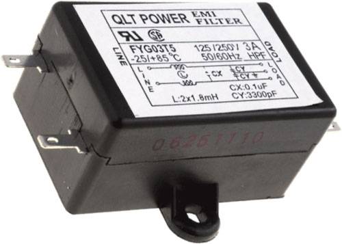 FYG10T5 Filtr przeciwzakłóceniowy 250VAC 10A 0,3mH