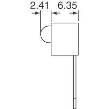 LED w obudowie 3mm 1x czerwony HLMP-1301