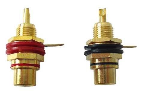 RCA Gniazdo CINCH na panel złoty