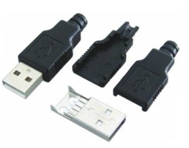 USB-A Wtyk  na przewód 