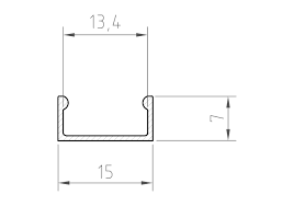 Z04-1 Profil led srebrny anodowany 1m