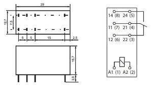 Przekaźnik 24Vdc RM85-2011-35-1024 16A SPDT
