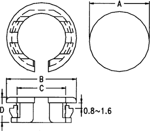 Przepust poliamidowy czarny 16mm