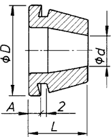 Przepust gumowy BDE11 średnica otworu 16,5mm