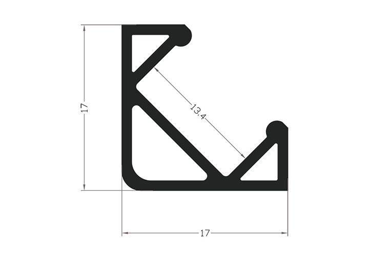 Z03-2 Profil led czarny lakierowany 2m