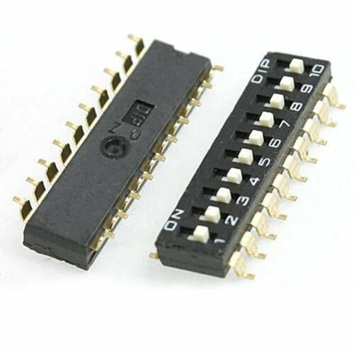 Dipschalter; dip-switch; poziomy; 10 sekcji