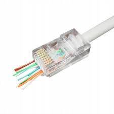 Wtyk RJ45 8p8c cat6 typ EZ drut przelotowe