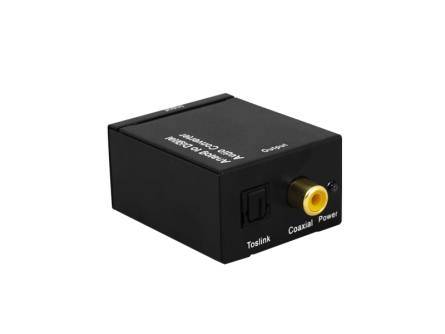 Konwerter optyczny Toslink Coaxial na RCA 