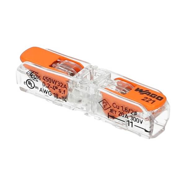 WAGO 221-2411 PIN:2 szybkozłączka 0,14-4,0 