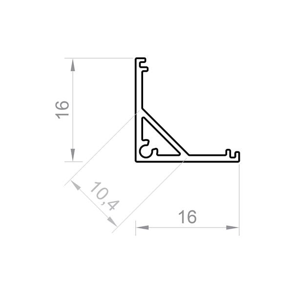 Z01-2 Profil led srebrny anodowany 2m
