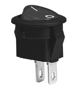Przełącznik okrągły fi=15 ON-OFF 2pin czarny