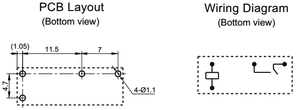 Przekaźnik 12Vdc HF46F/12-HS1 SPST-NO