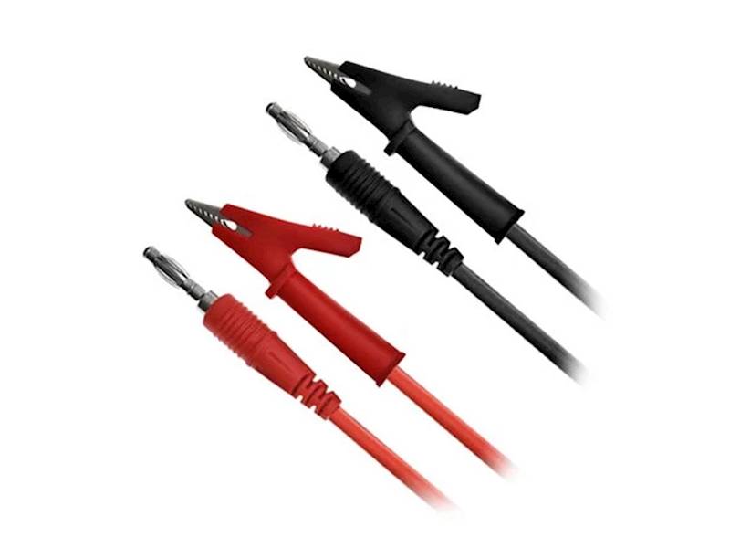 Przewody pomiarowe silikon banan-krokodyl 1m 2szt.