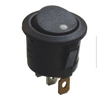 Przełącznik okrągły fi=20 ON-OFF 3pin 12V biały