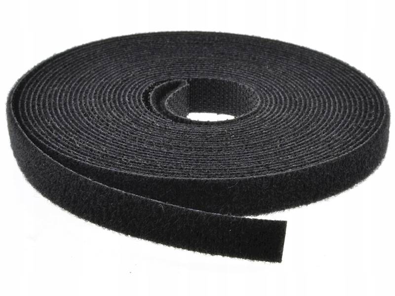 Taśma rzepowa, czarna, 10mmx5m 